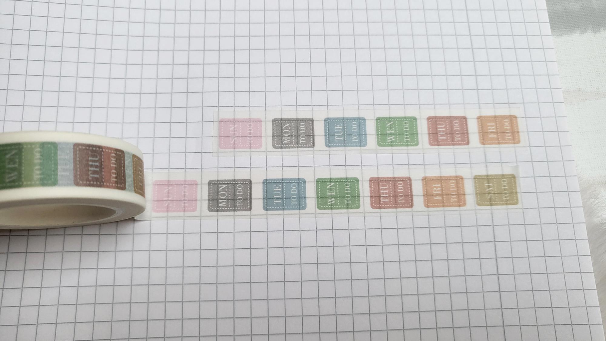 Washi Tape Wochentage